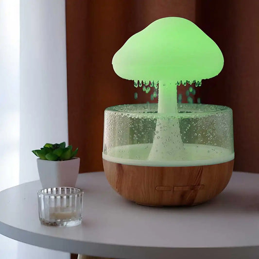 Humidificador de Aire con Luz de Noche en Forma de Nube de Lluvia