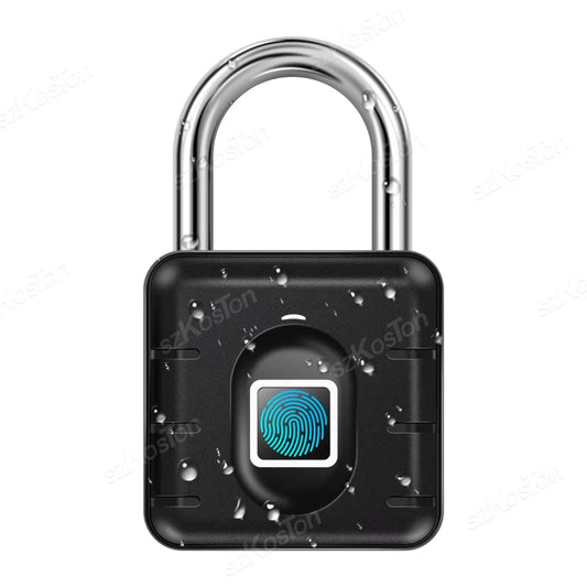 Waterproof Smart Fingerprint Padlock Locker Dormitory Anti-Theft Padlock Keyless Security Protect Electronic Unlock for Luggage